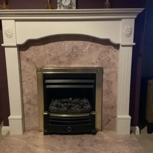Marble hearth and fireplace - Image 2