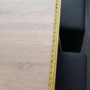 Space Saving Table with 4 Leather Stools - Image 4