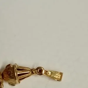 9ct Antique Articulated Gold Clown Pendant with Ruby and Diamond - Image 2