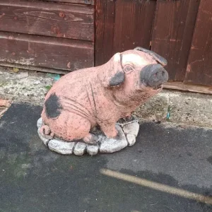 Garden concrete pig ornament - Image 5