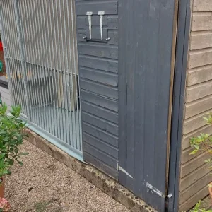 Dog Kennel with insulated sleeping house and galvanised run