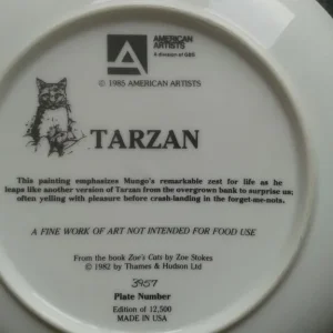 Zoe Stokes ‘Tarzan’ Limited Edition Collector’s Plate - Image 2