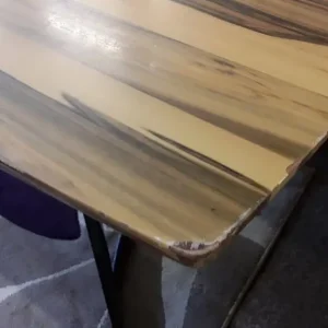 Vintage Style Formica Dining Table with Black Glass Insert - Image 3