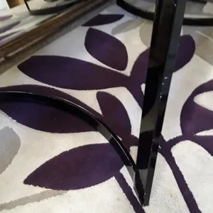 Vintage Style Formica Dining Table with Black Glass Insert - Image 8