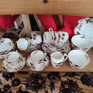 Antique Staffordshire bone china tea set - Image 4
