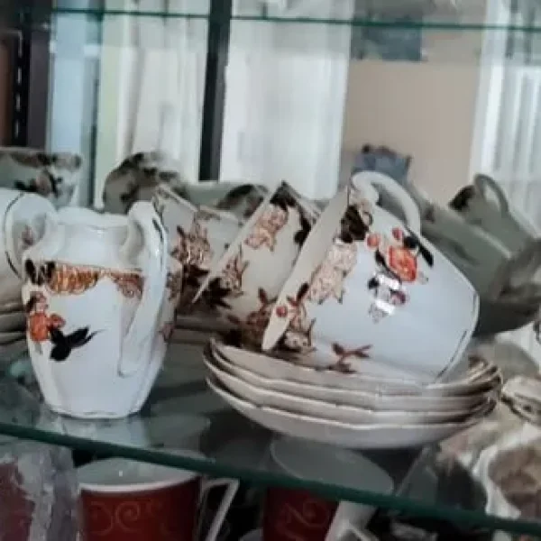 Antique Staffordshire bone china tea set