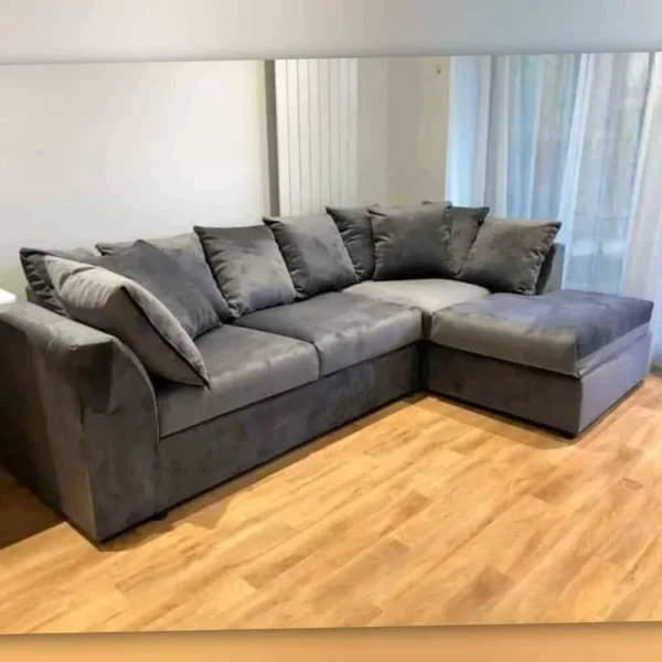 Dylan Fabric Corner Sofa – Grey and Cream