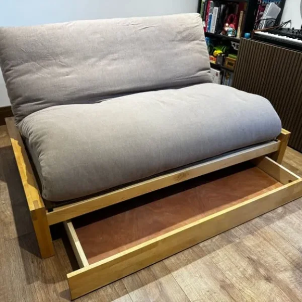 Futon Sofa Bed with Storage Drawer