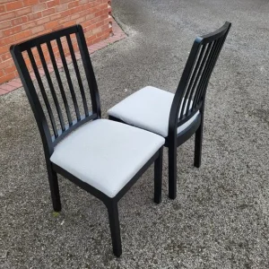 4 Black Ekedalen Chairs - Image 3