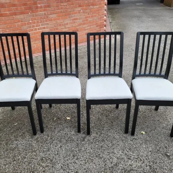 4 Black Ekedalen Chairs