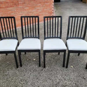 4 Black Ekedalen Chairs