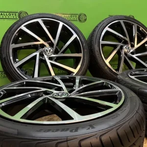 VW Golf R Spielberg Style 18" 5x112 Alloy Wheels with New Tyres and A3 Caddy Golf Seat