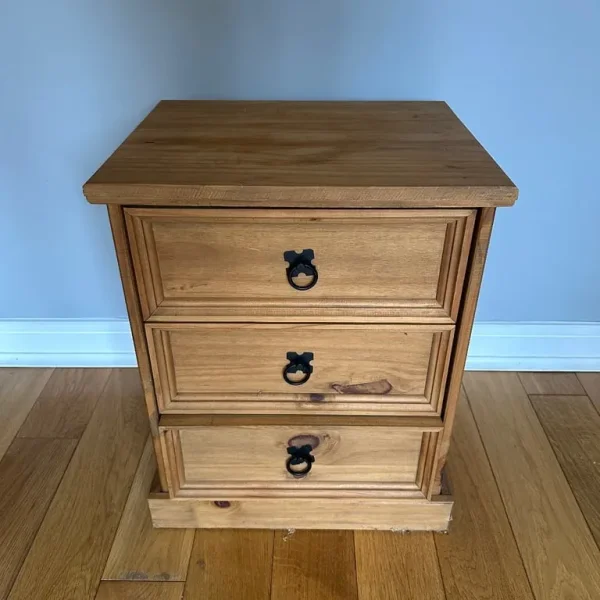 3 Drawer Bedside Table