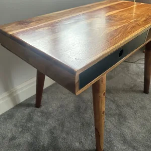 Contemporary mango wood desk dressing console table with drawers