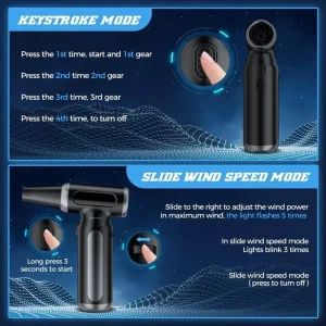 Cordless Compressed Air Duster with 200k RPM Fan - Image 2