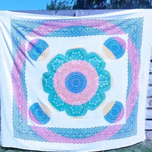 Mandala print heavy cotton throw and wall hanging
