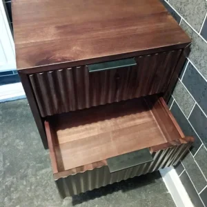 Walnut bedside table