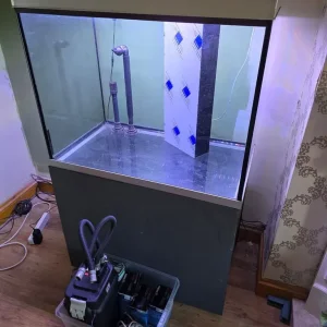 Fluval 230l fish tank with filter, lights, and custom weir - Image 2