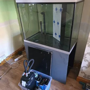 Fluval 230l fish tank with filter, lights, and custom weir - Image 3