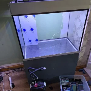 Fluval 230l fish tank with filter, lights, and custom weir - Image 4