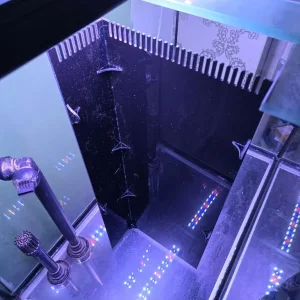 Fluval 230l fish tank with filter, lights, and custom weir - Image 7