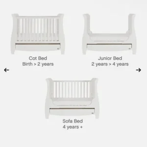 Tutti Bambini Katie Sleigh cot bed & mattress - Image 3