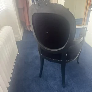 Black throne style chair - Image 4
