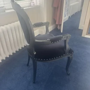 Black throne style chair - Image 5