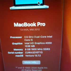 Apple MacBook Pro 13-inch A1278 with charger - Image 2