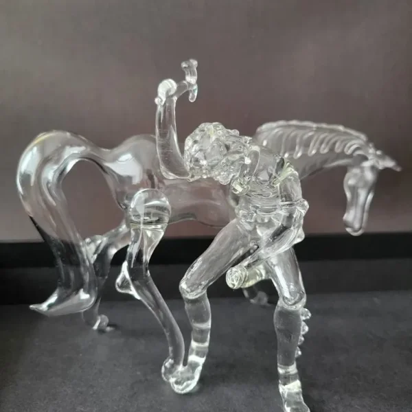 Glass Farrier and Horse Ornament