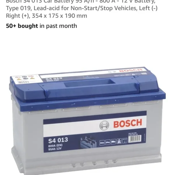 Bosch S4013 Car Battery