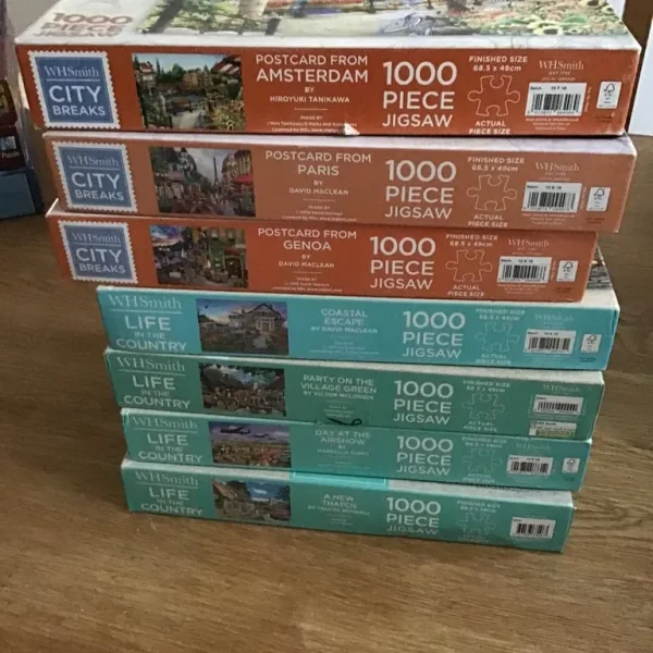 Assorted 1000 piece jigsaw puzzles