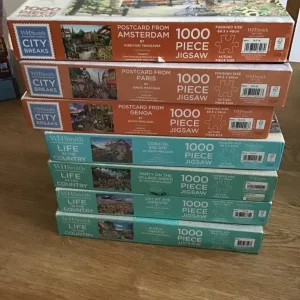 Assorted 1000 piece jigsaw puzzles