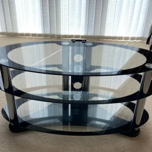 TV stand 3 tier oval