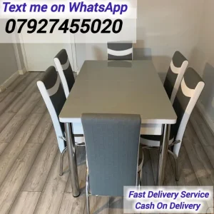 Dining Table with 6 or 4 Chairs - Image 5