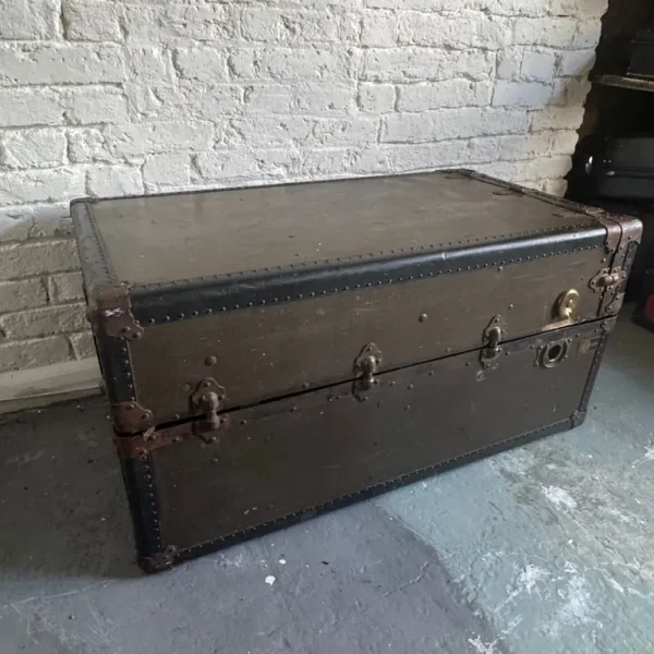 Vintage military storage trunk coffee table