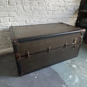 Vintage military storage trunk coffee table