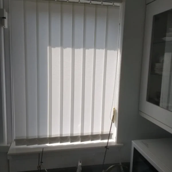 White Vertical Louvre Blinds