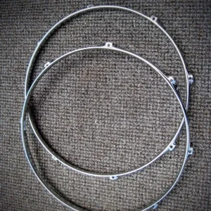 90s Premier Genista 16 Inch Hoops and Floor Tom Drum Legs - Image 4
