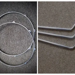 90s Premier Genista 16 Inch Hoops and Floor Tom Drum Legs