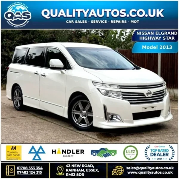 2013 Nissan Elgrand Highway Star 2.5L Auto Petrol 7-Seater
