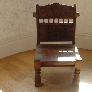 Carved Wooden Chair from India - Image 8