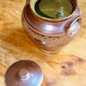 Vintage Salt Glazed Stoneware Confit Pot - Image 3