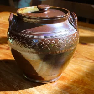 Vintage Salt Glazed Stoneware Confit Pot - Image 5
