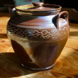 Vintage Salt Glazed Stoneware Confit Pot - Image 6