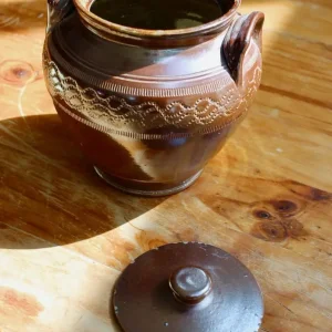 Vintage Salt Glazed Stoneware Confit Pot - Image 7