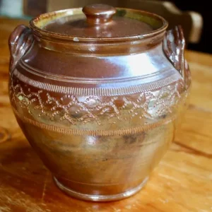 Vintage Salt Glazed Stoneware Confit Pot