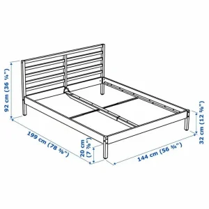 Ikea Tarva pine double bed - Image 3