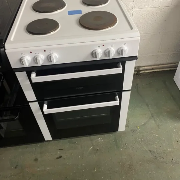 WHITE BUSH 60CM SOLID HOB ELECTRIC COOKER