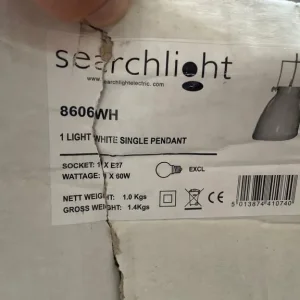 Ceiling Light Single Pendant white - Image 3
